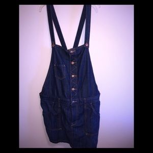 Jean dress overalls